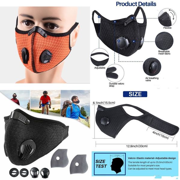 

dhl stock with filter mask cycling us protective activated carbon pm2.5 anti-pollution sport ru cait 5k2ag