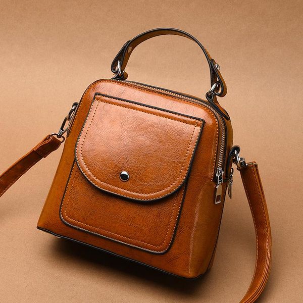 

new high-quality soft pu leather ladies shoulder messenger bag women's bag multi-layer zipper 2020 bags for women 2020