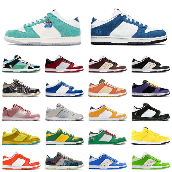 

platform casual shoes kasina mens womens authentic chunky dunky brazil canary dimond syracuse kentucky sport trainers skateboard, Black