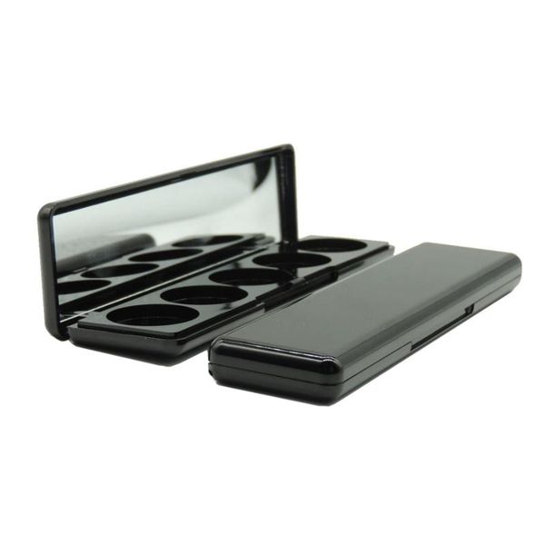 

5 wells slots 26mm eyeshadow palette black plastic square 15pcs per lot new arrival
