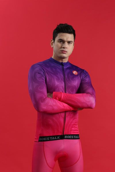 

racing sets cycling jersey winter cashmere fabric making warm boestalk team clothing full zip uci long, Black;blue