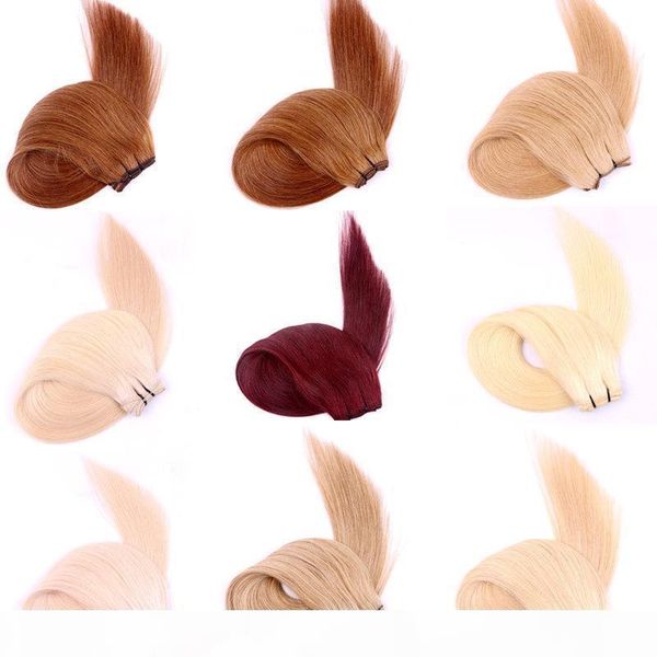 

up market cuticle aligned raw virgin hair weft weave bundles 22inch vrigin brazilian remy human hair extensions, Black