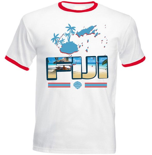 

fiji - new red ringer cotton tshirt 2019 fashion black cotton t-shirt custom tee shirts sport hooded sweatshirt hoodie