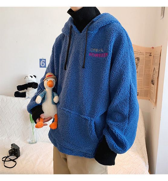 

2021 new thicken plus velvet men hoodies autumn winter new men's hooded sweatshirts man streetwear casual pullovers icd3, Black