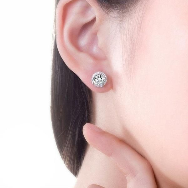 

2020 fashion luxury 6mm small zircon stud earing earrings for women christmas gift korean jewelry, Golden;silver