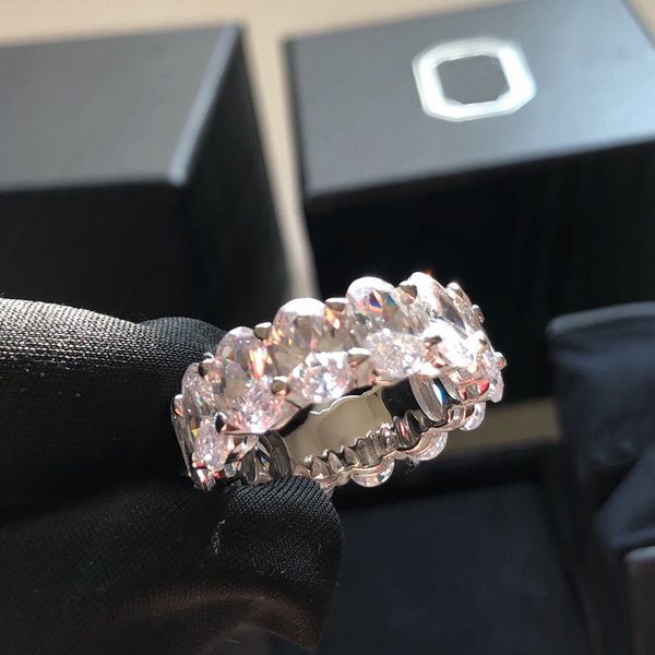 

2022 luxury designer ring women's ring classic casual wedding valentine's day gift exquisite workmanship is very nice, Silver