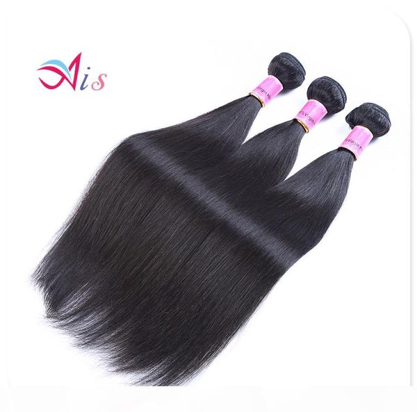 

7a human hair bundle 12-28 inches peruvian malaysian unprocessed silky straight human hair weave 3bundles lot full head hair extensions, Black