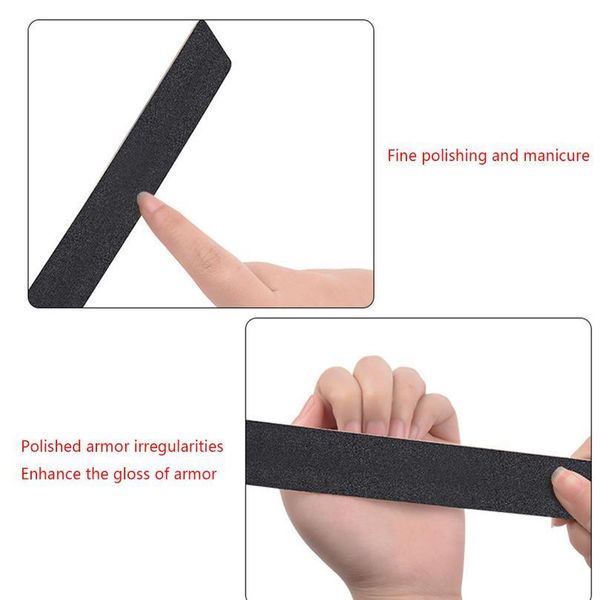

10pcs double side nail file calluses remover manicure stainless steel handle sand paper replace s qylwwx