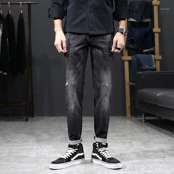 

2020 new arrival four season men black jeans,retail & wholesale slim straight pants 100% cotton jeans men size 28-361, Blue