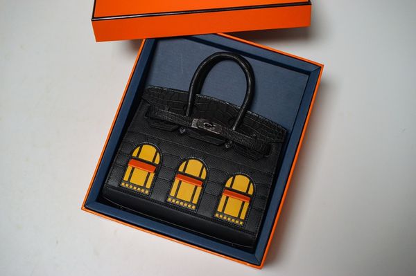 

20cm mini totoe designers house bag fully handmade brand purse real matte skin with italy epsom leather black hardware