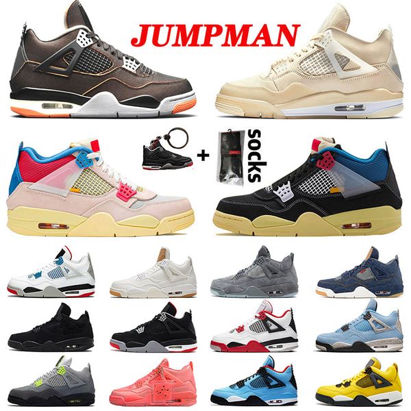 

starfish 4 sail union x jumpman denim basketball shoes cactus jack bred white black cat 4s men women trainers sports sneakers size 36-47