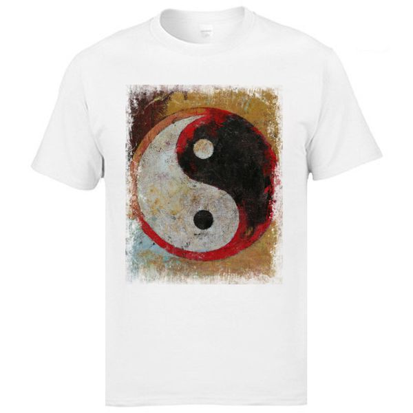 

good quality pure cotton slim fit printed yin yang tai chi red dragon for men homme camisetas hoodie designers t shirts sweatshirt