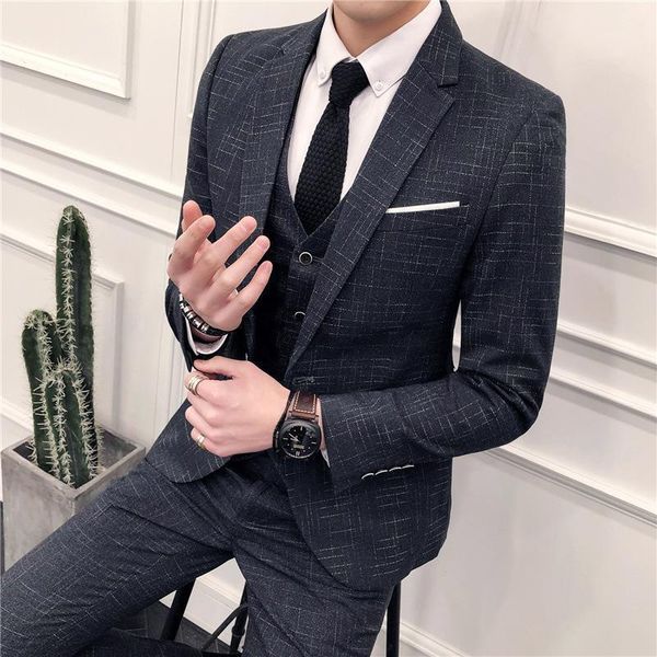 

2020 men's suits men's wedding dresses slim suits business professional korean1, White;black