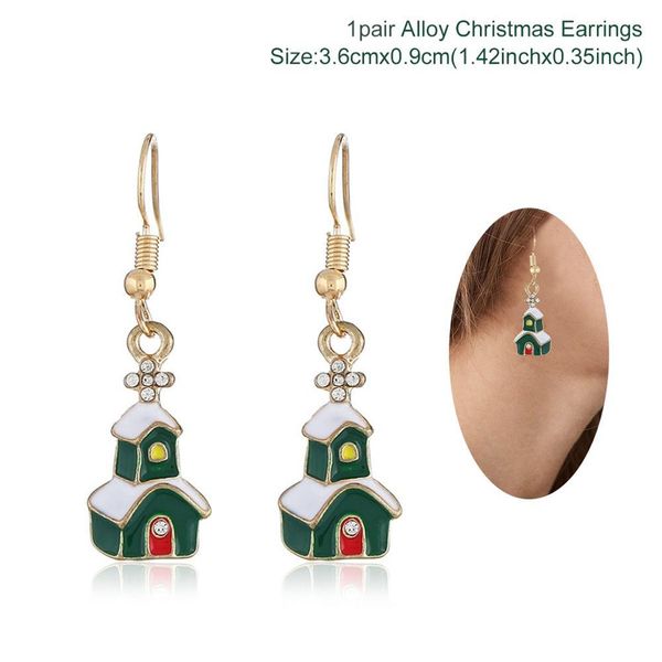 

qifu santa claus snowman necklace snowflakes eardrop merry christmas decor for home 2020 christmas gift xmas decor new year 2021 wmtxvq