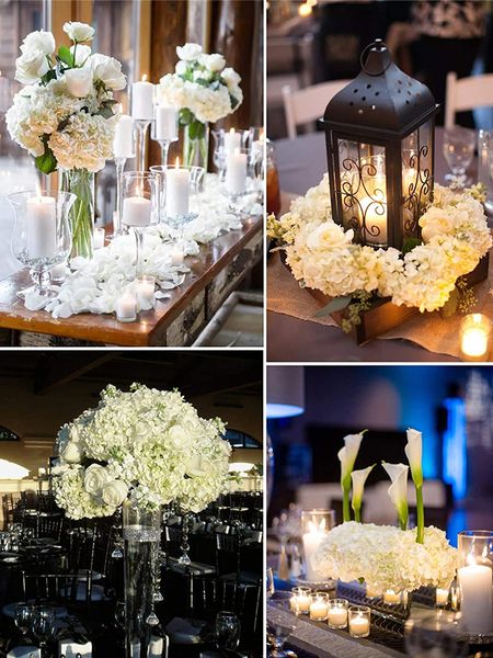 

54 petals artificial silk hydrangea flower heads for wedding centerpieces flower wall baby shower home decor festive decoration jk2101ph