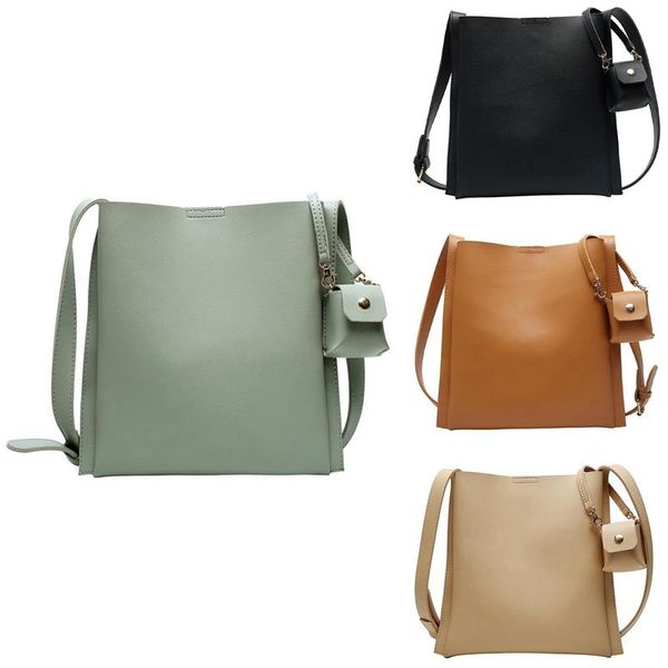 

large capacity pu leather shoulder bags women's solid color handbags and purses hand bag women trending bags