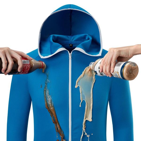 

hydrophobic fishing jacket men women thin anti-fouling waterproof quick-drying sun protection coats outdoor hiking hooded coats, Blue;black
