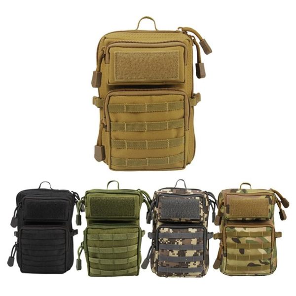 

men women outdoor sports bag phone holder pouch camping hiking molle system backpack utility waist bag
