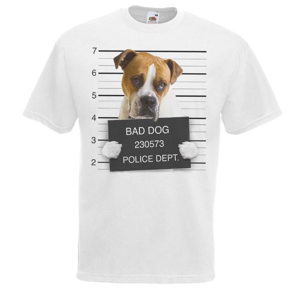 

спорт 2019 summer tee shirt mens белой собака mugshot американского бульдог johnsons tshirt уголовная k9 тенниска o-образный вырез футболка