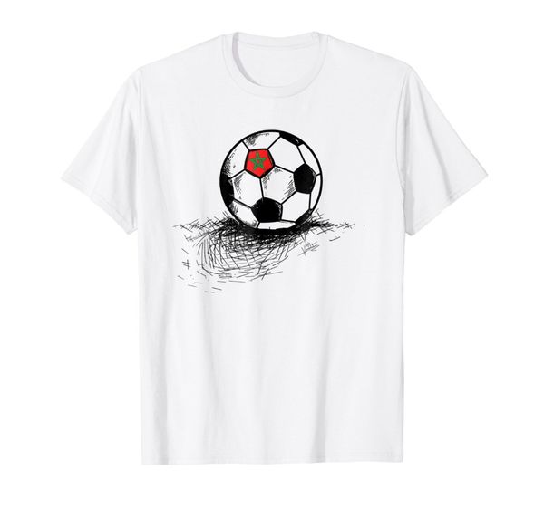 

sport 2019 summer t shirt o-neck fashion casual morocco soccers ball flag jersey shirt - moroccan footballer tee shirts
