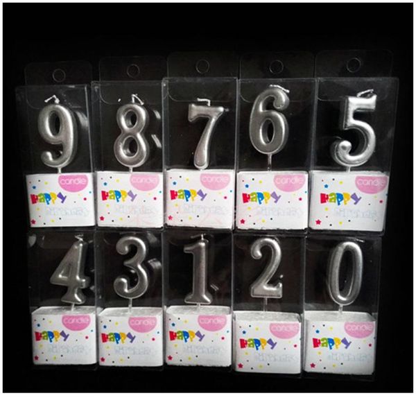 

birthday number candle gold/silver candle cake cupcake er party birthday cake candle party decoration sup jllkqy