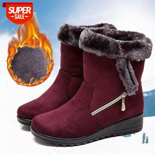 

warm winter shoes women snow boots 2020 solid plush ankle boots women winter round toe casual shoes woman zapatos de mujer #6x8x, Black