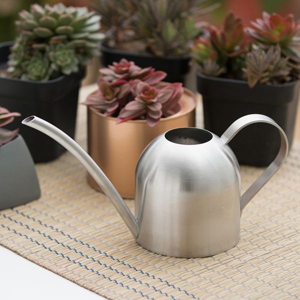 

long mouth watering can stainless steel color mini type waters flowers sprinklers gardening succulent plants water kettles 35sh l1