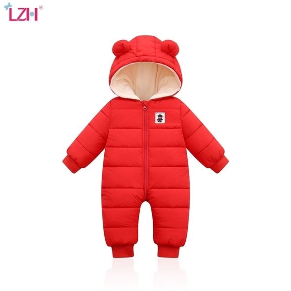 

lzh children winter overalls for baby snowsuit infant boys girls romper for baby warm jumpsuit newborn clothes christmas costume 201127, Blue