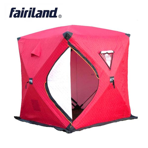 

large space winter ice fishing tent thicken three layers cotton warm keeping windproof waterproof anti-snow camping fishing tent