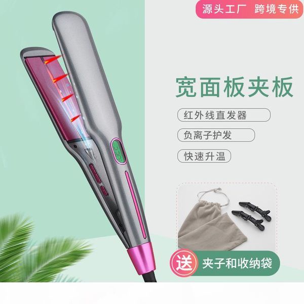 

selling anion straight hair maker 1.75 inch infrared straight hair splint rapid heating style, Black