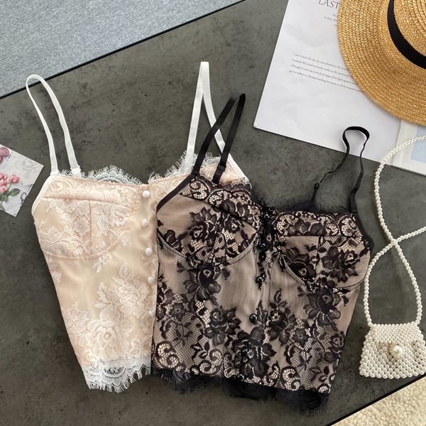 

2021 new female singiny no back y2k elegant summer lasso splice thin tank bonnet off short shoulder strap iyt3, White