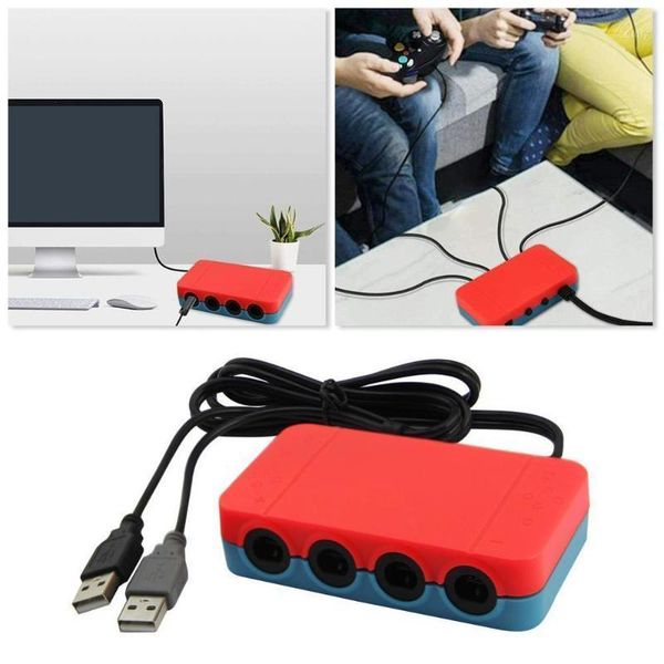 

4 ports gc controllers usb adapter gamecube controller adapter fit for switch gc/wiiu/pc console support dropshipping1