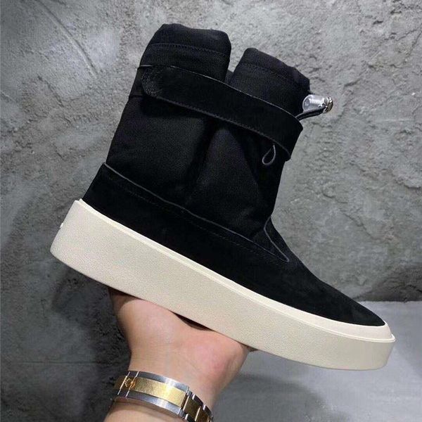 

fog military tactical boot fear of god hip hop shoes fashion men's military boot 12#20/20e50, Black