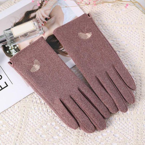 

new women winter keep warm touch screen drive windproof gloves female thin section plus velvet inside embroidery elegant gloves, Blue;gray