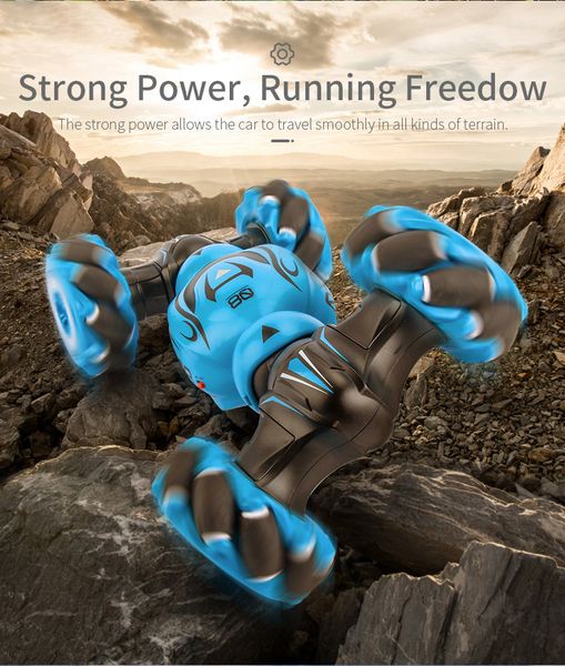 

2.4g remote control stunt car gesture induction twisting off-road vehicle light music drift dancing side driving rc toy gift for kids