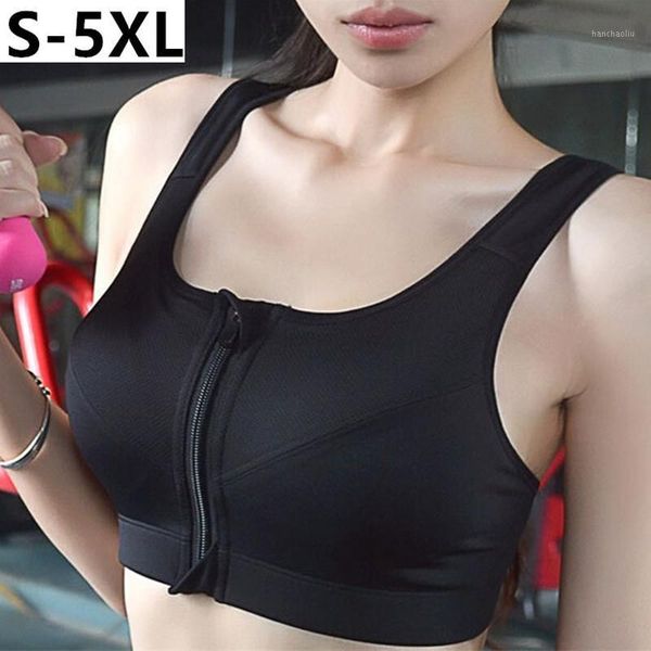 

gym clothing yoga padded seamless sports bras women underwear support proof push-up fitness zipper breathable bra1, White;black