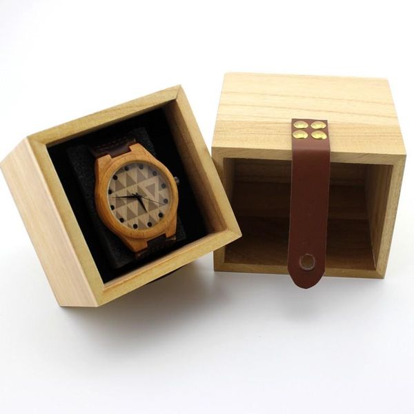 

watch boxes & cases bobo bird box solid wood primary colors wooden square jewelry set storage, Black;blue