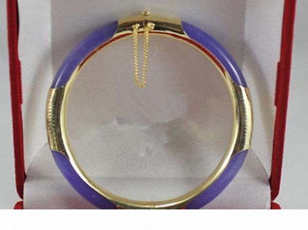 

beautiful purple jade bangle bracelet, Black