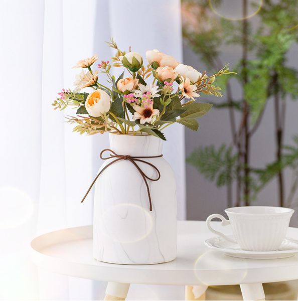 

nordic decorative flower imitation flower pearl bud bouquet 6 color selection for wedding centerpieces home party decorative flowers