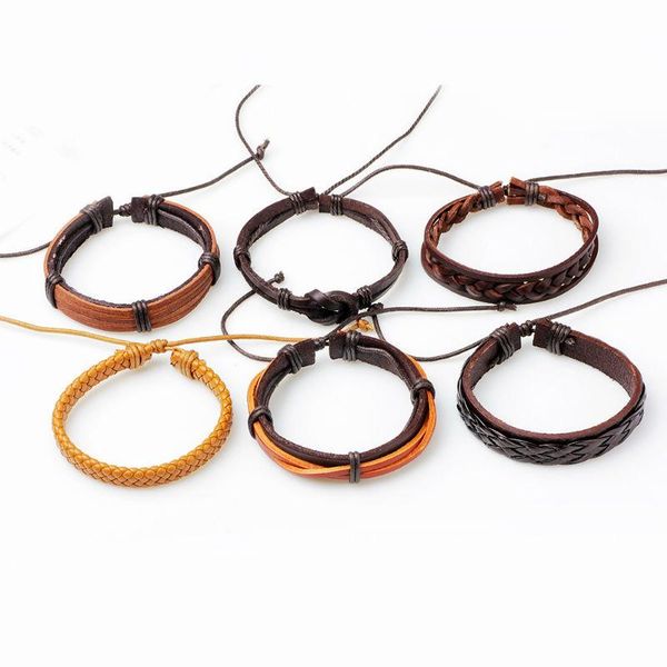 

leather bracelet multilayer braid jewelry fashion black punk wrap bracelets, Golden;silver