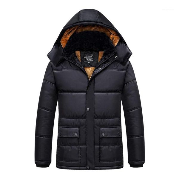 

new arrival winter warm cotton clothing men's cotton plus velvet thick long jacket coat snowsuit windbreaker1, Black