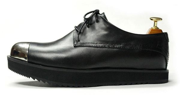 

new formal shoes for men handmade classics business shoes lace up black round toe genuine leather men1