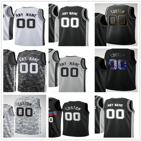 

2021 printed city rudy 22 gay patty 8 mills marco 18 belinelli trey 41 lyles jakob 25 poeltl lonnie 1 walker iv luka 19 samanic jersey, Black;red