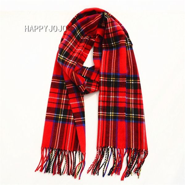 

children scarf classic red green plaid boy girl soft warm winter small narrow shawl lovely gift for child kid baby y201007, Blue;gray
