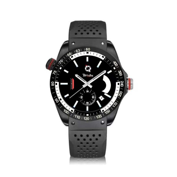 

men's luxury automatic mechanical watch requin brand black stainless steel case silicone strap triangle multifunction calendar sports f, Slivery;brown
