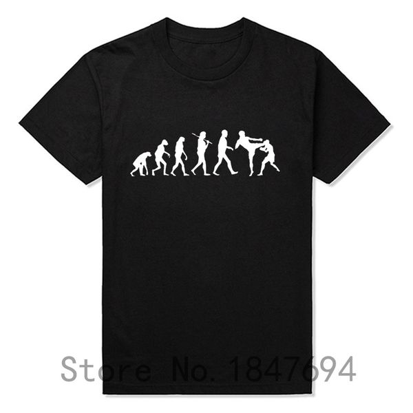 

sport evolution t-shirt ultimate fighting muay thai hardcore fight t shirt fun funny cotton tees black plus size
