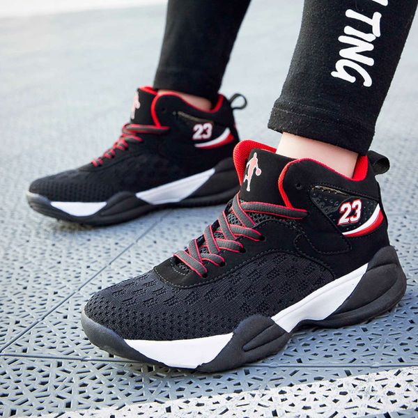 

2021 boys' blue sneakers korean fashion children's new sports students' running sho, Black;red