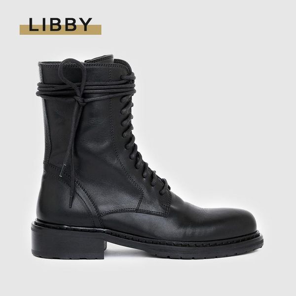 

2020 autumn boots female lace up white winter women shoes flat short motorcycle boots punk ankle pu woman student shoes, Black