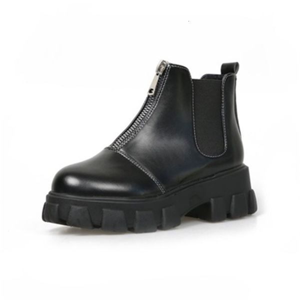 

new fall 2021 winter chunky shoes woman water girl boots byuj, Black