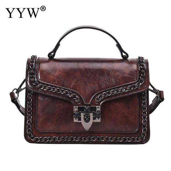 

yyw vintage handbags female black leather shoulder bag women box hanging strap crossbody bags tote 2020 handbags bolso mujer